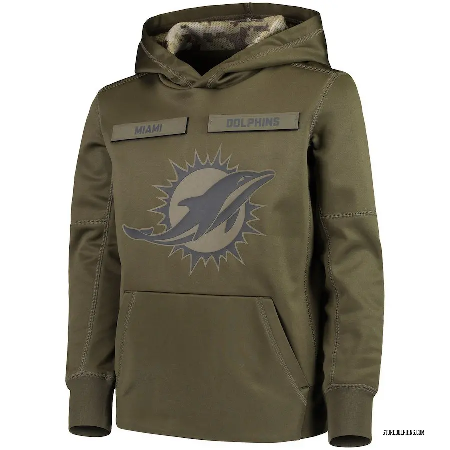 Nike Miami Dolphins Youth Green 2018 Salute to Service Pullover ...