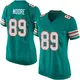 Nike Nat Moore Miami Dolphins Women's Game Aqua Alternate Jersey