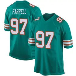 Nike Neil Farrell Miami Dolphins Men's Game Aqua Alternate Jersey