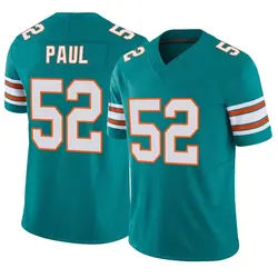 Nike Patrick Paul Miami Dolphins Men's Limited Aqua Alternate Vapor F.U.S.E. Jersey