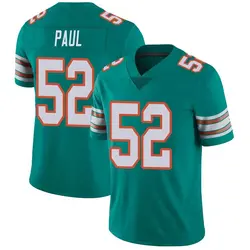 Nike Patrick Paul Miami Dolphins Men's Limited Aqua Alternate Vapor Untouchable Jersey