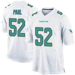 Nike Patrick Paul Miami Dolphins Youth Game White Jersey