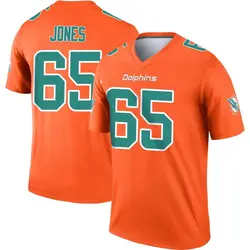 Nike Robert Jones Miami Dolphins Youth Legend Orange Inverted Jersey