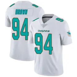 Nike Shakel Brown Miami Dolphins Youth White limited Vapor Untouchable Jersey