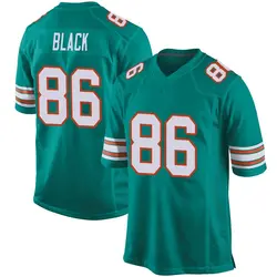 Nike Tarik Black Miami Dolphins Men's Game Black Aqua Alternate Jersey