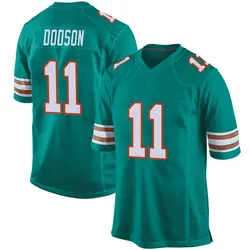 Nike Tyrel Dodson Miami Dolphins Youth Game Aqua Alternate Jersey