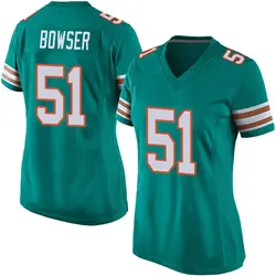 Nike Tyus Bowser Miami Dolphins Women's Game Aqua Alternate Jersey