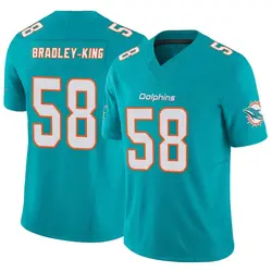 Nike William Bradley-King Miami Dolphins Men's Limited Aqua Vapor F.U.S.E. Jersey