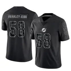 Nike William Bradley-King Miami Dolphins Men's Limited Black Reflective Jersey