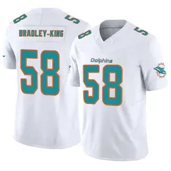 Nike William Bradley-King Miami Dolphins Men's Limited White Vapor F.U.S.E. Jersey