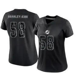 Nike William Bradley-King Miami Dolphins Women's Limited Black Reflective Jersey